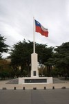 chilean flag on pole